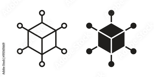 Distribution channel icon collection. Vector design pack