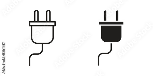 Electrical plug icon collection. Vector design pack