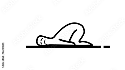 feeling of weakness, fatigue, black isolated silhouette