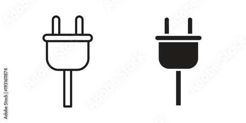Electric plug icon collection. Vector design pack