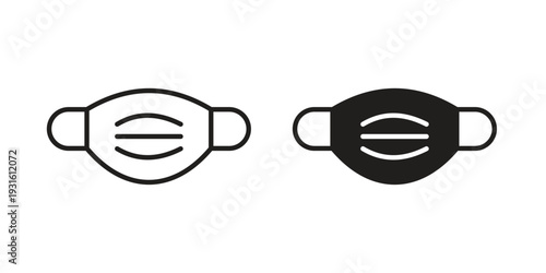 Face mask icon collection. Vector design pack