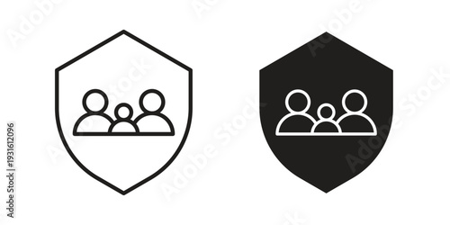 Family insurance icon collection. Vector design pack