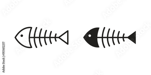 Fishbone icon collection. Vector design pack