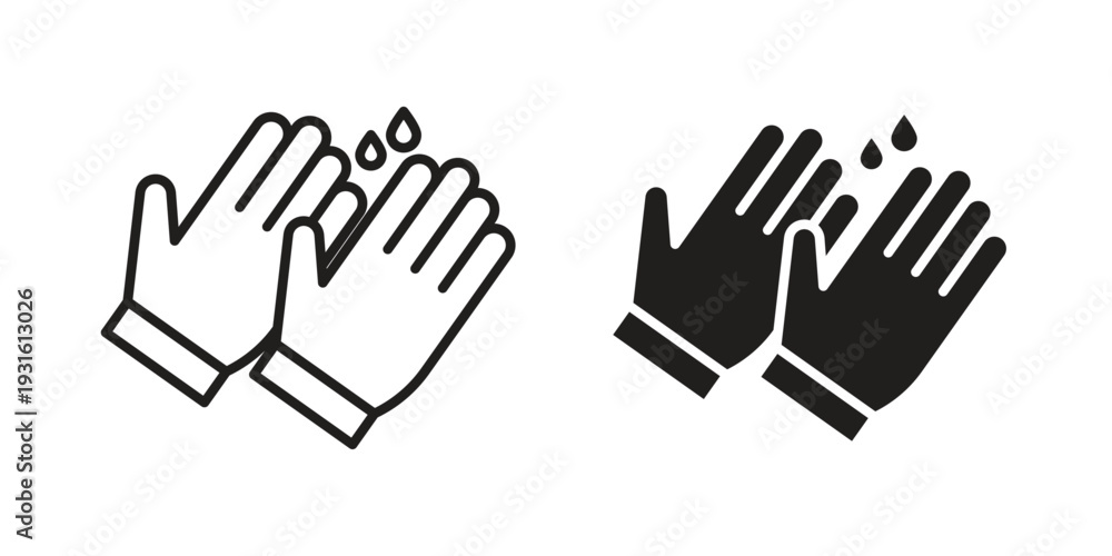 Obraz premium Hand wash icon collection. Vector design pack