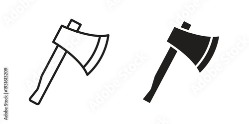 Hatchet icon collection. Vector design pack