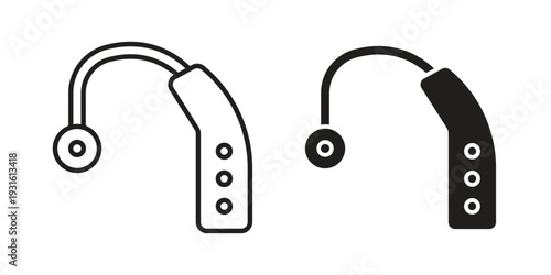 Hearing aid icon collection. Vector design pack