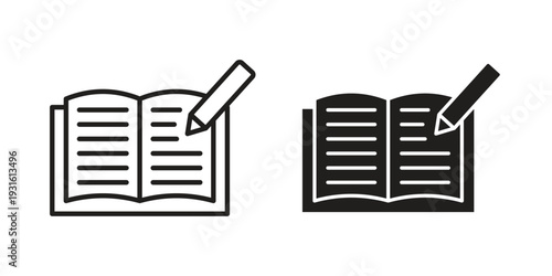 Homework icon collection. Vector design pack