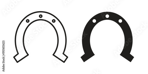 Horseshoe icon collection. Vector design pack
