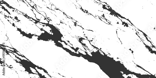 A grungy black and white paint splatter texture featuring ink stains and a dirty spray pattern on a vintage paper background design with a silhouette frame