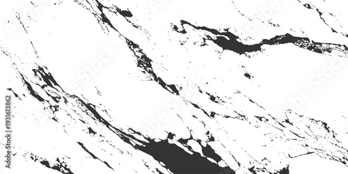 Vintage dark grunge design featuring a black ink splat and spray paint splatter pattern on a dirty paper texture border frame illustration