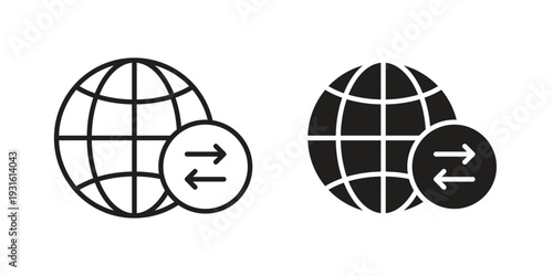 Import and export icon collection. Vector design pack
