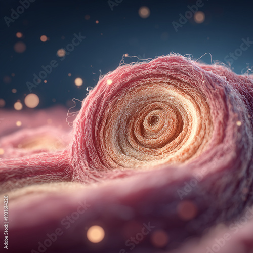 Abstract Microscopic Hair Structure Background with Soft Glow
