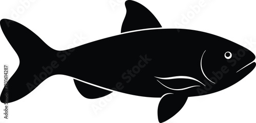 Catfish silhouette vector art Illustration