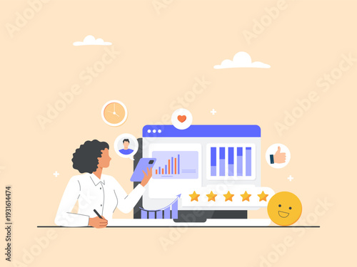 Customer review ratings, customer feedback, or customer satisfaction