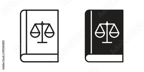 Law book icon collection. Vector design pack