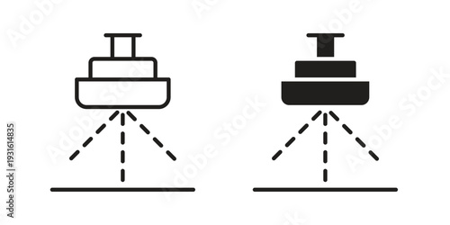 Lawn sprinkler icon collection. Vector design pack