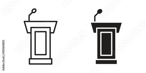 Lectern icon collection. Vector design pack