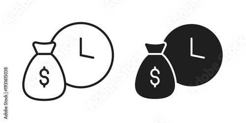 Long term investment icon collection. Vector design pack