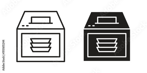 Money counting machine icon collection. Vector design pack