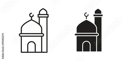 Mosque icon collection. Vector design pack