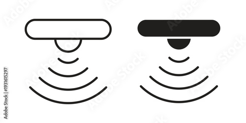 Motion sensor icon collection. Vector design pack