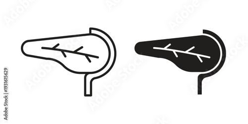 pancreas icon collection. Vector design pack