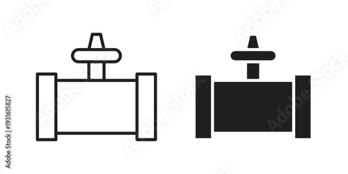 Pipe valve icon collection. Vector design pack
