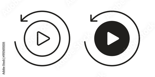 Playback icon collection. Vector design pack