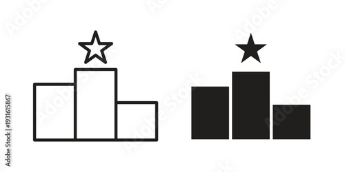 Podium icon collection. Vector design pack