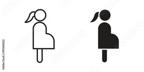 Pregnant woman icon collection. Vector design pack