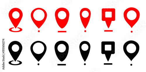 Pin map icon, point marker