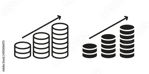 Revenue icon collection. Vector design pack