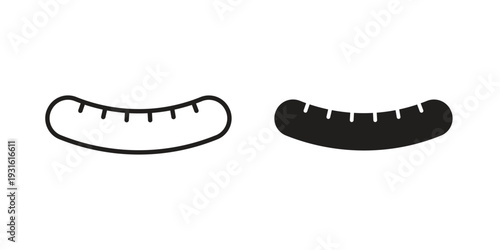 Sausage icon collection. Vector design pack