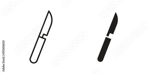 Scalpel icon collection. Vector design pack