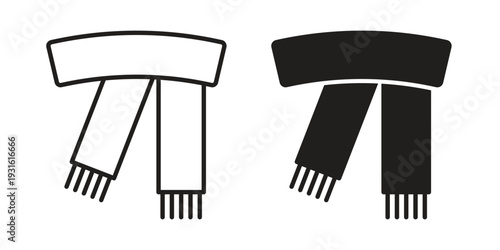 Scarf icon collection. Vector design pack