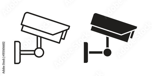Security camera icon collection. Vector design pack