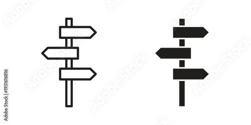 Signpost icon collection. Vector design pack