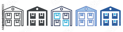 Inventory icon set multiple style collection