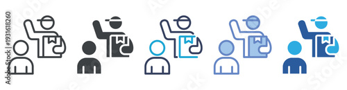 Delivery icon set multiple style collection