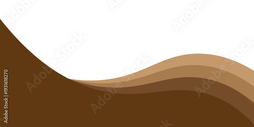 Brown Layered Wave Background With Smooth Curves And Warm Earth Tone Abstract Design