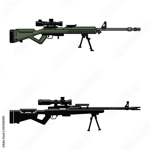 assault rifle vector illustration