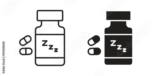 Sleeping pills icon collection. Vector design pack