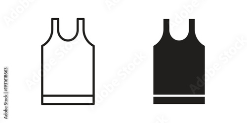 Sleeveless shirt icon collection. Vector design pack