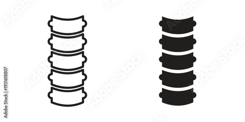 Spinal column icon collection. Vector design pack