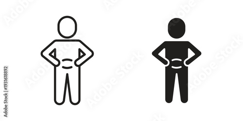 Stomachache icon collection. Vector design pack