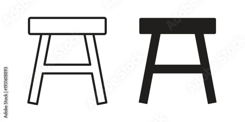 Stool icon collection. Vector design pack