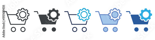 Procurement icon set multiple style collection