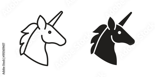 Unicorn icon collection. Vector design pack