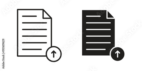 Upload file icon collection. Vector design pack