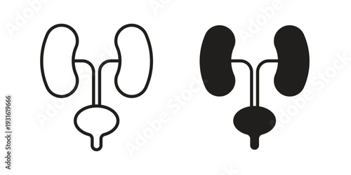 Urology icon collection. Vector design pack